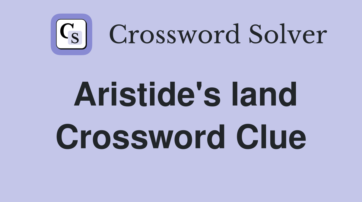 land and buildings crossword clue