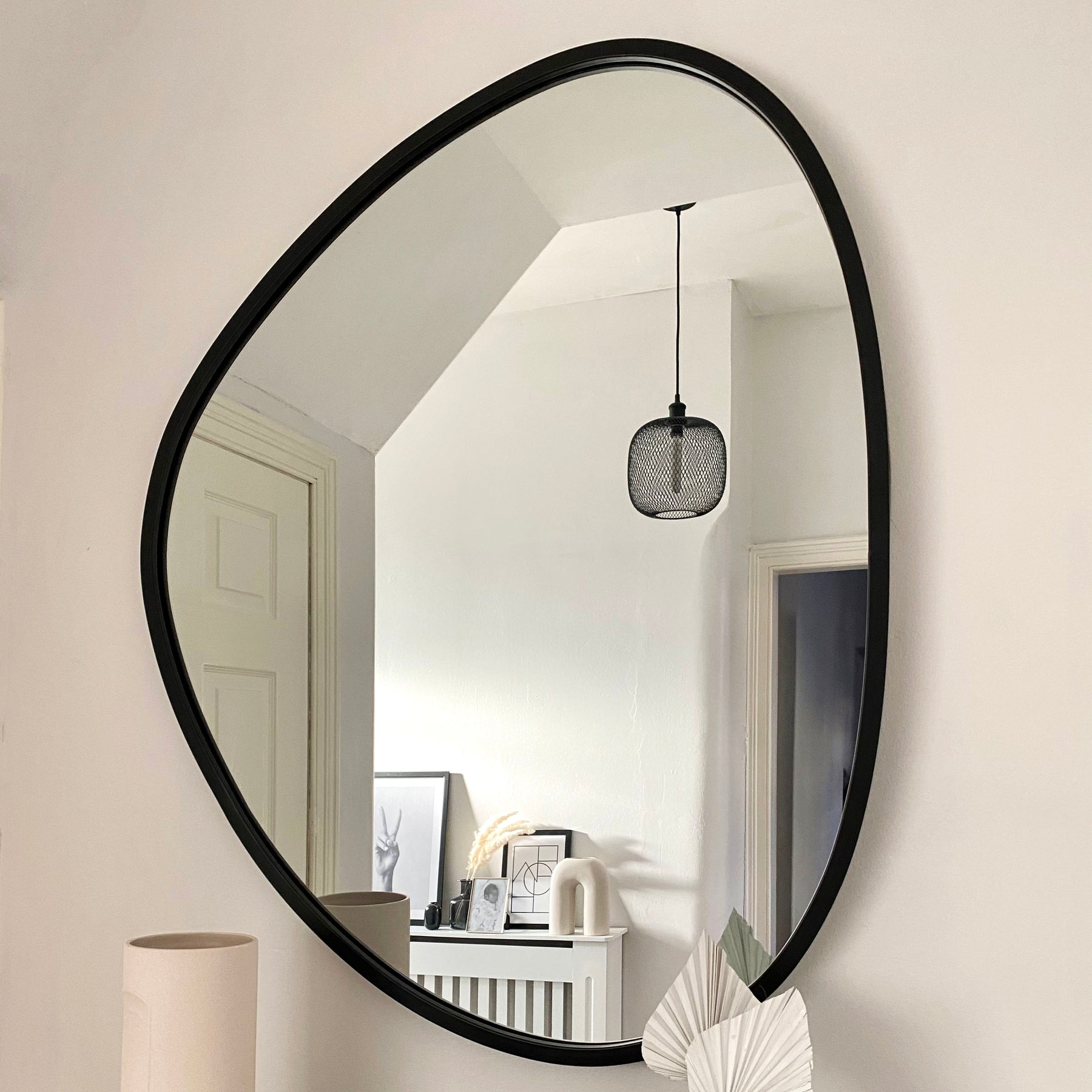 large pebble mirror