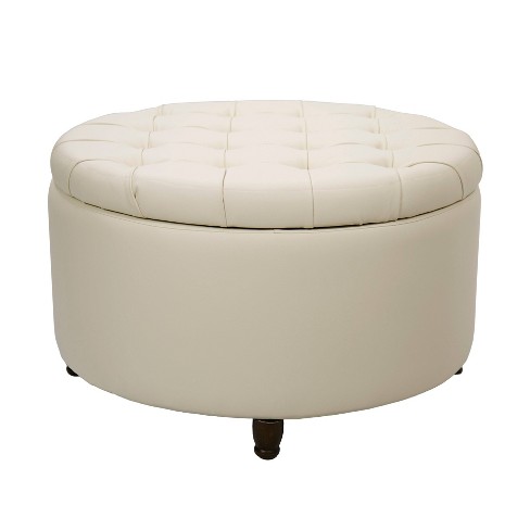 large round storage ottoman