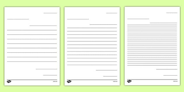 letter template ks1