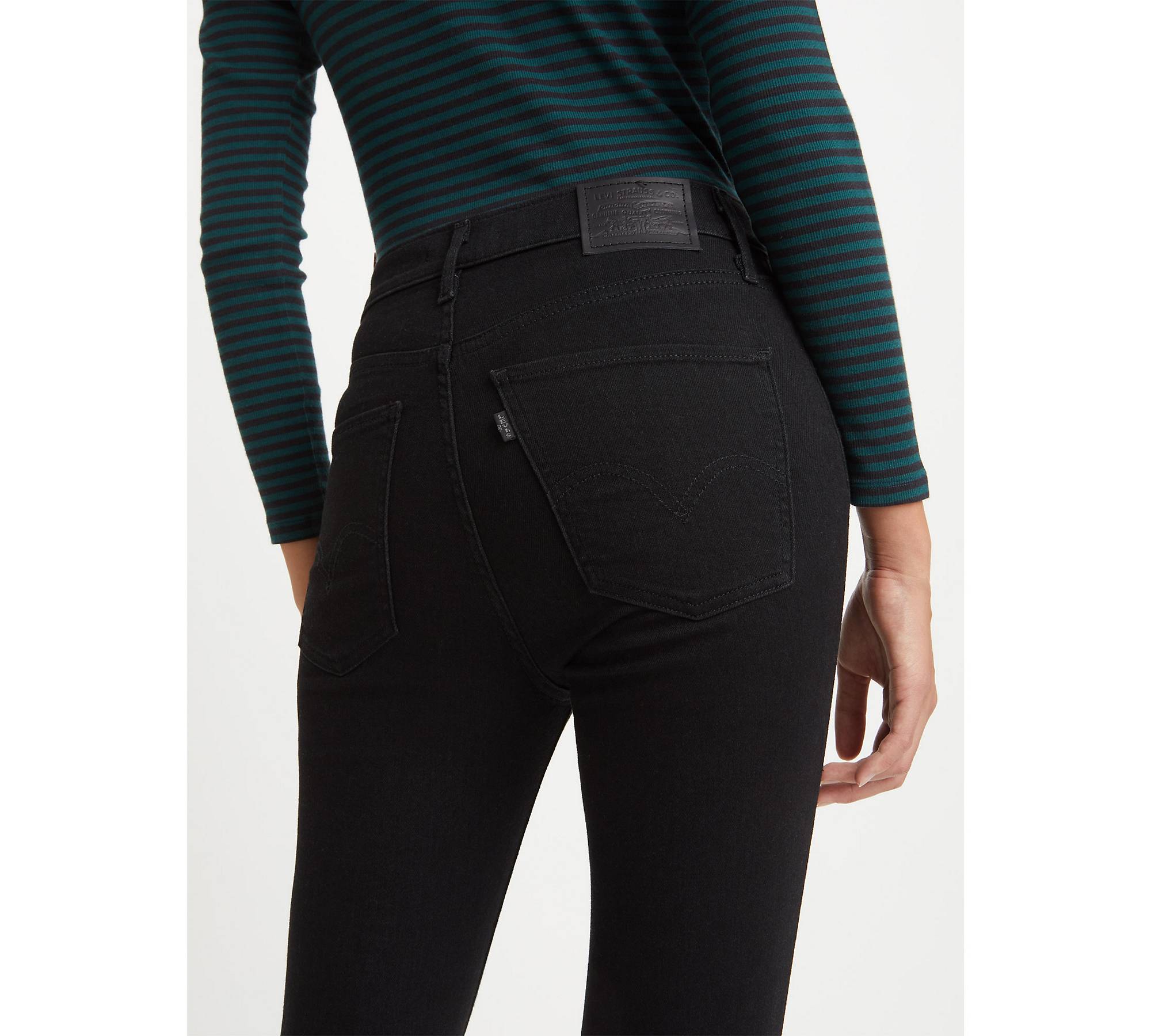 levis mile high super skinny svart