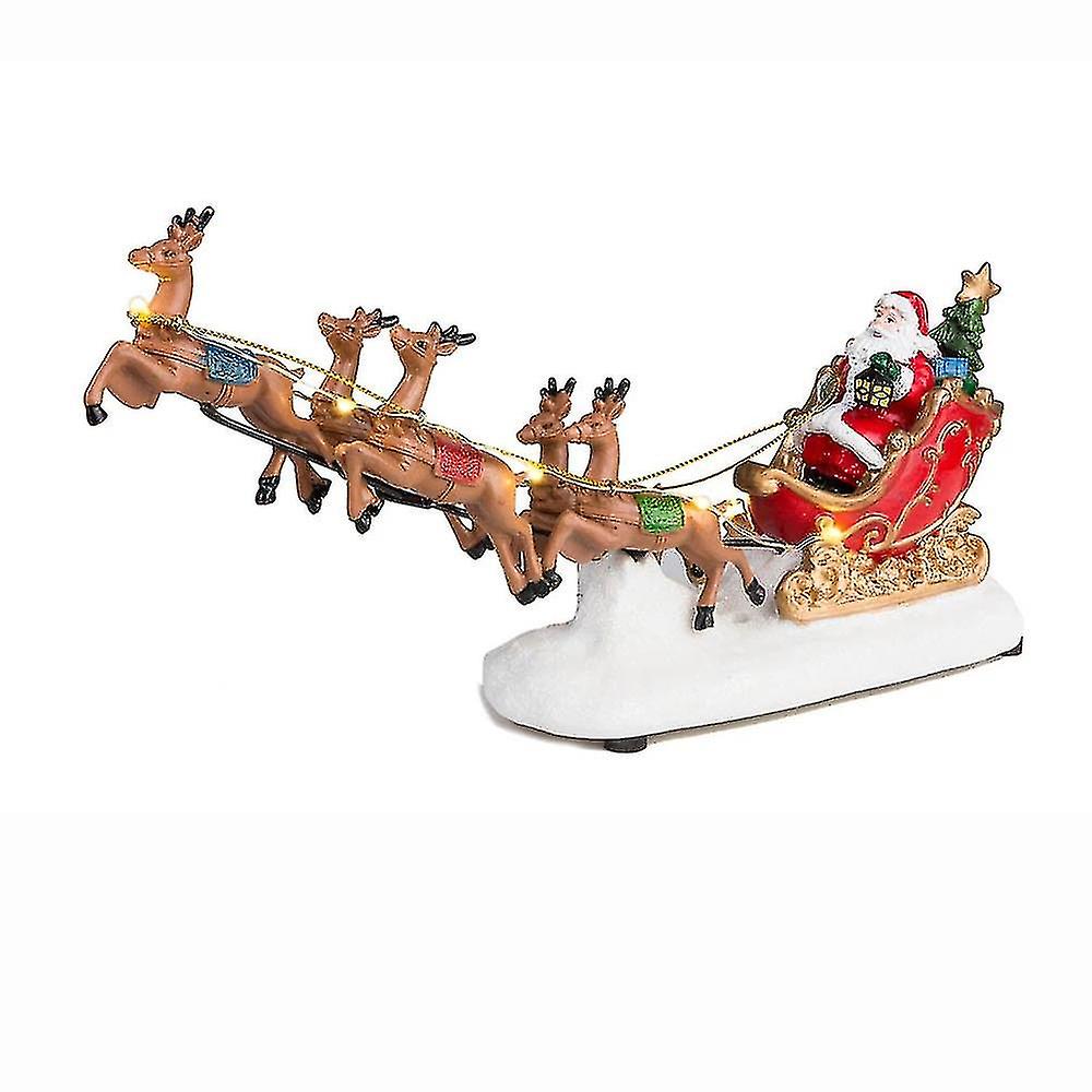 light up santa sleigh and reindeer