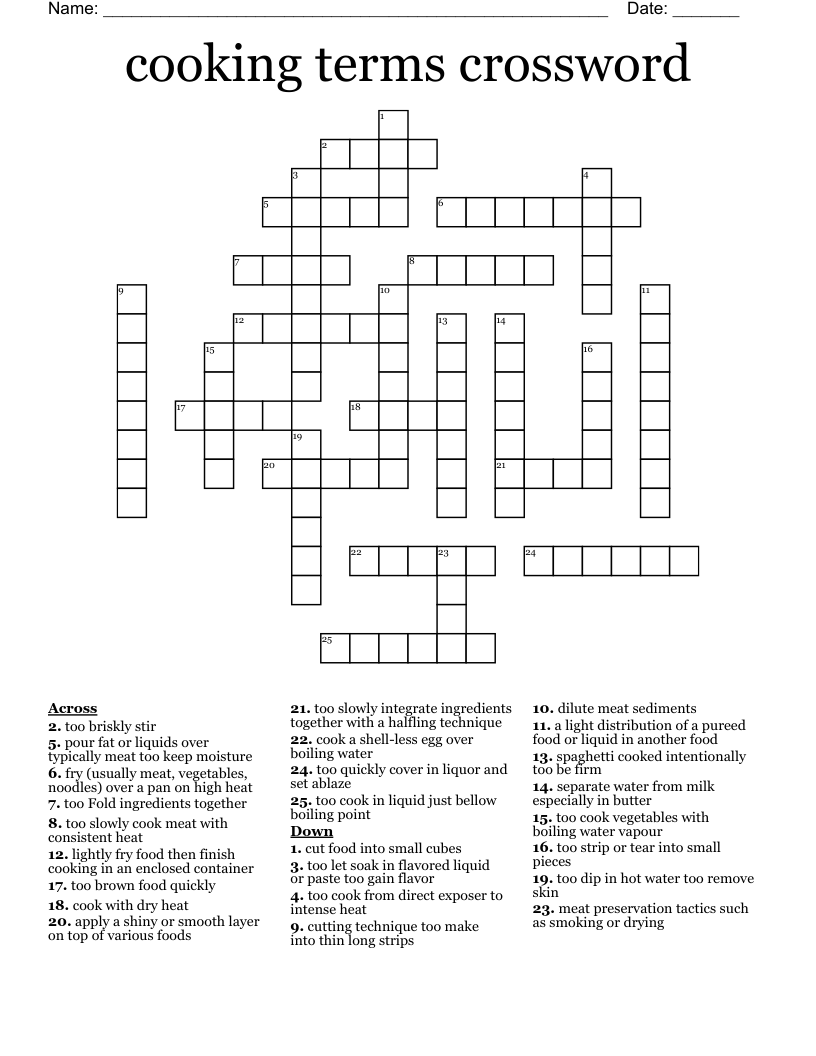 lightly fry crossword