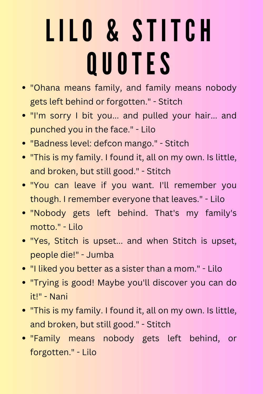 lilo & stitch quotes