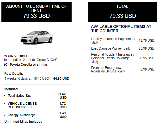 location surcharge avis