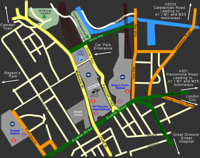 london st pancras intl map