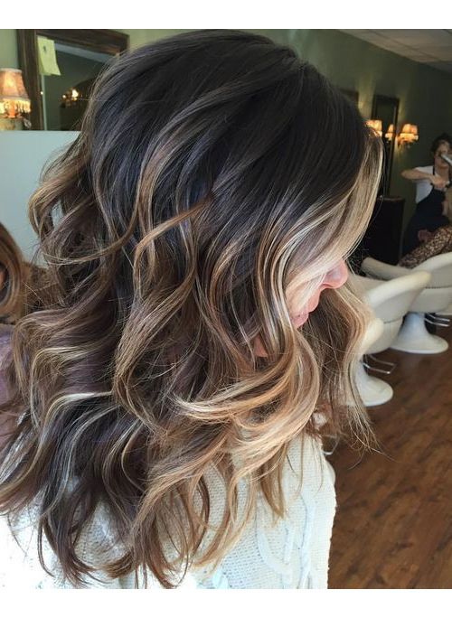 long brown highlighted hair