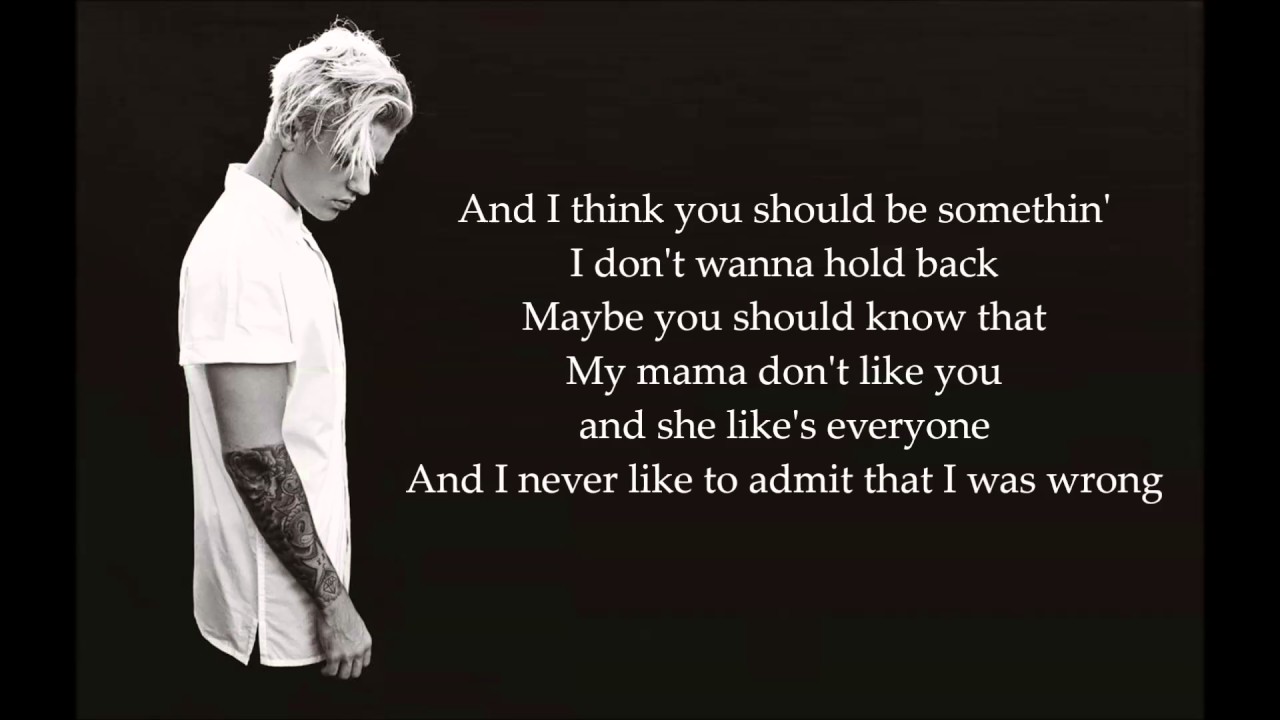 love yourself justin bieber lyrics