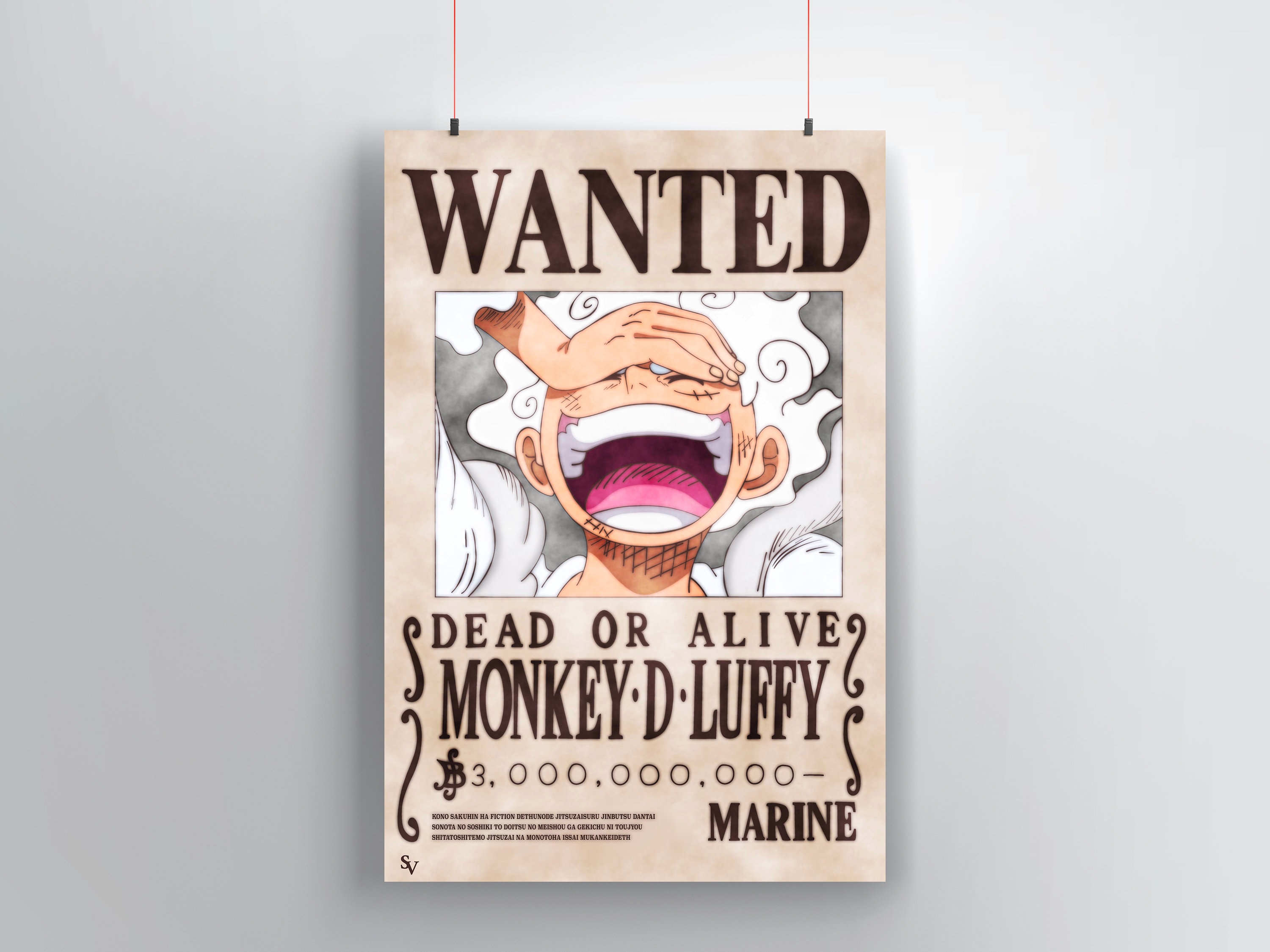 luffy wanted poster