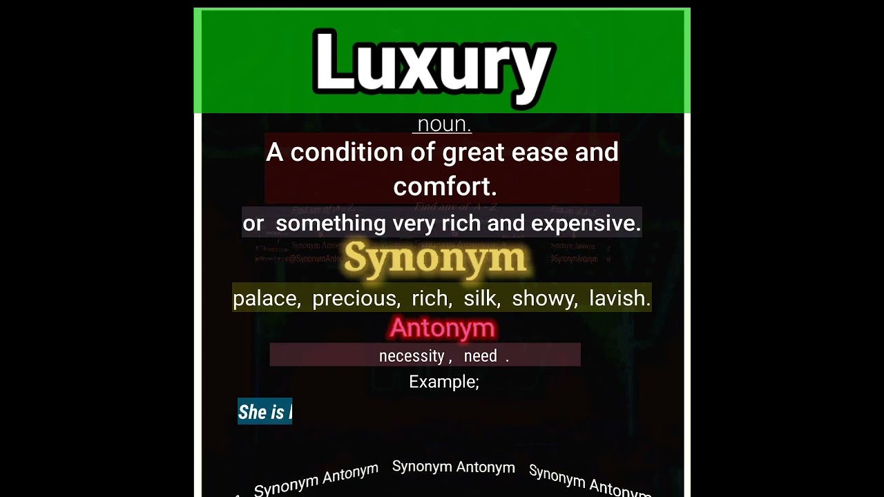 luxury thesaurus