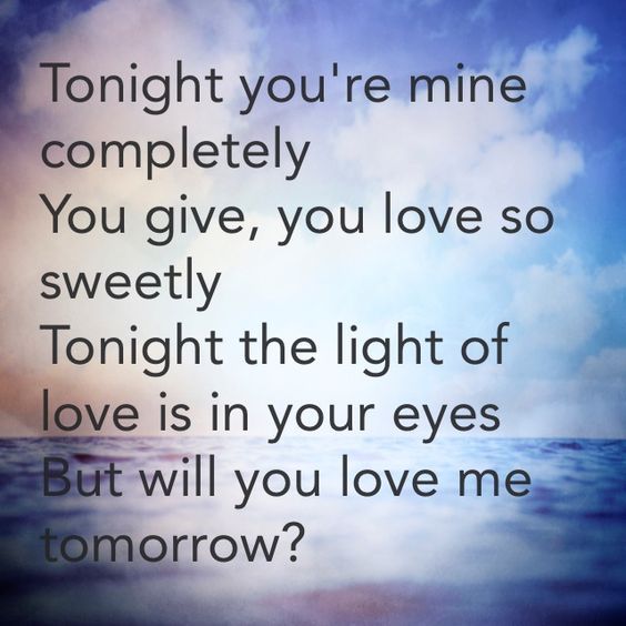 lyrics will you still love me tomorrow