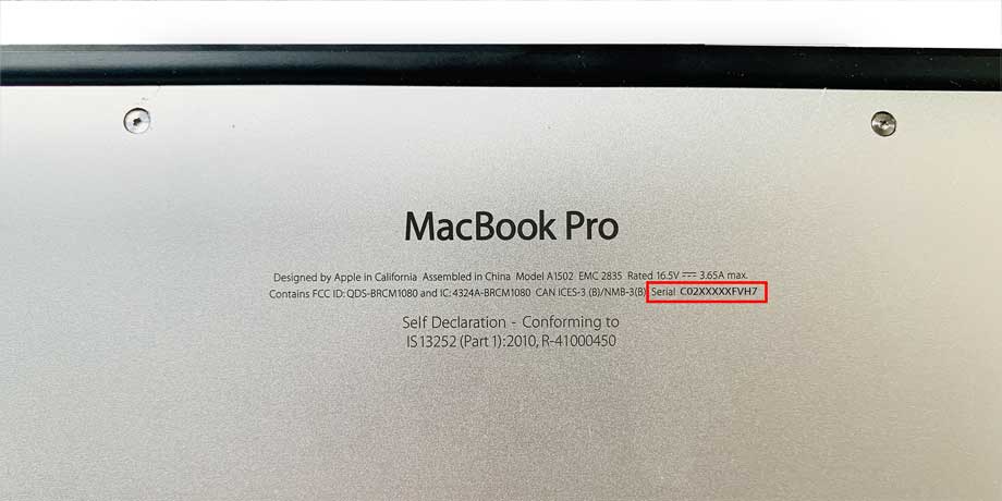 macbook serial number