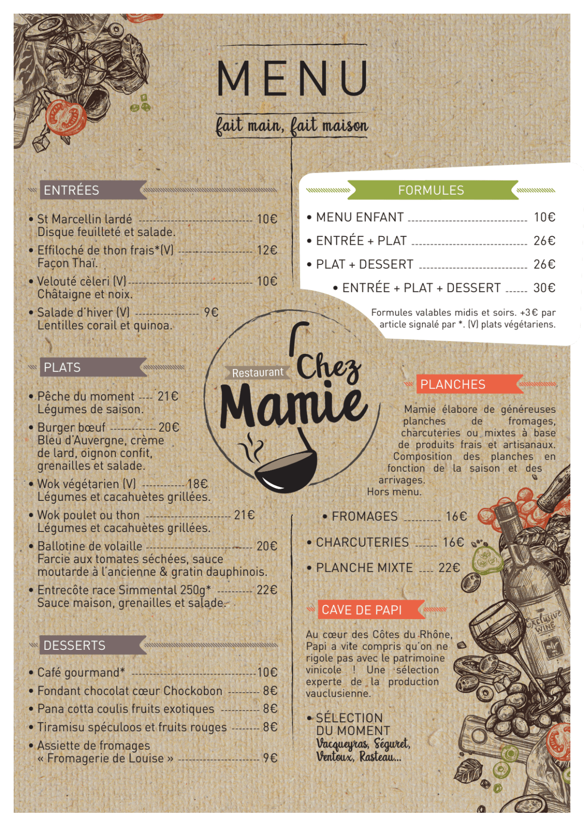 mamies menu