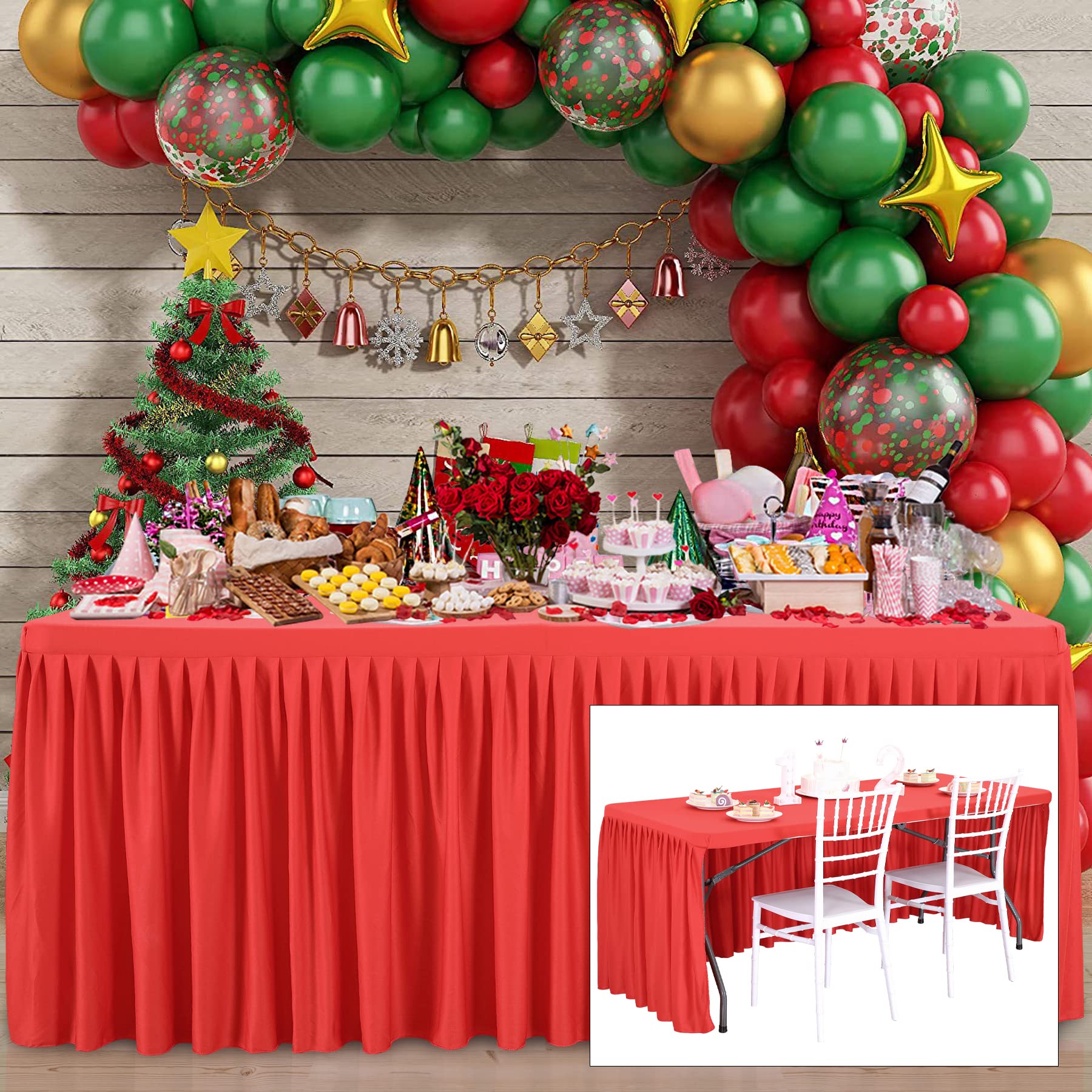 mantel rojo para mesa