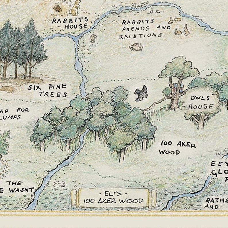 map of 100 acre wood