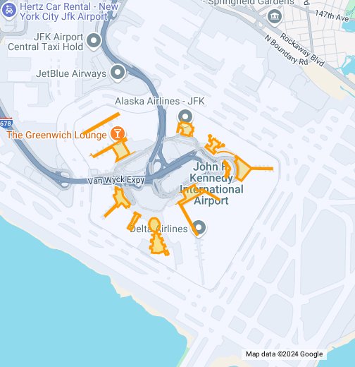 mapa jfk international airport