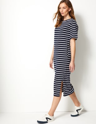 marks and spencer striped dress