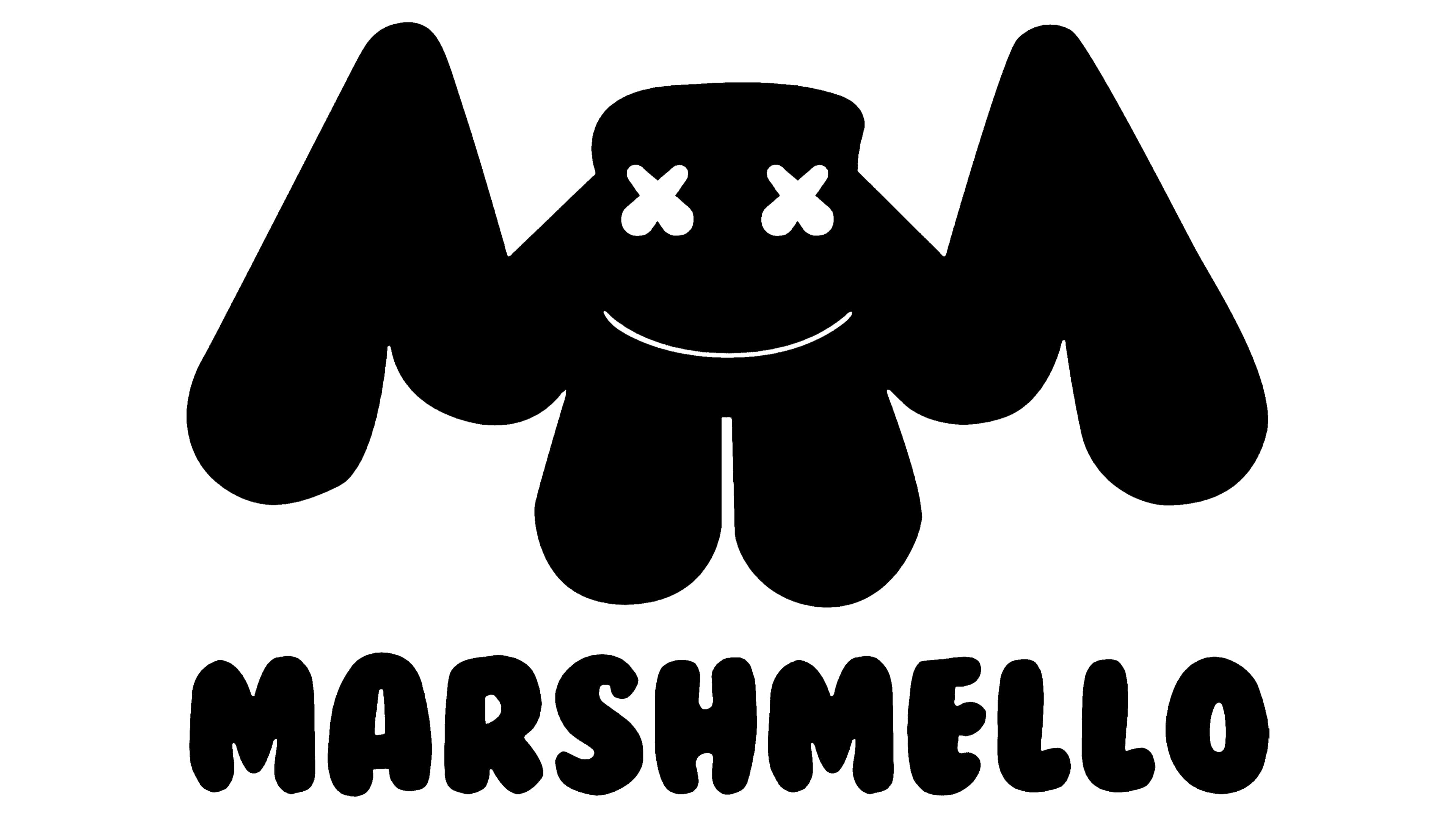 marshmello face text