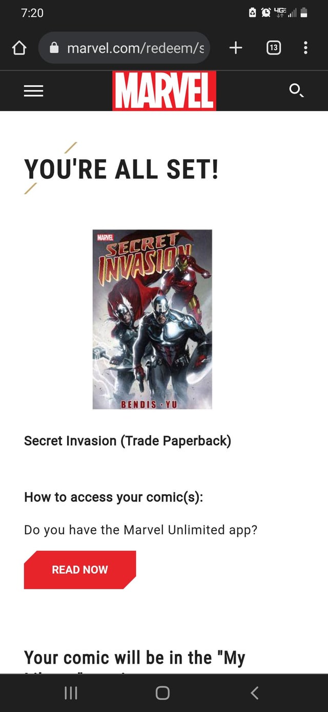 marvel digital comics promo code