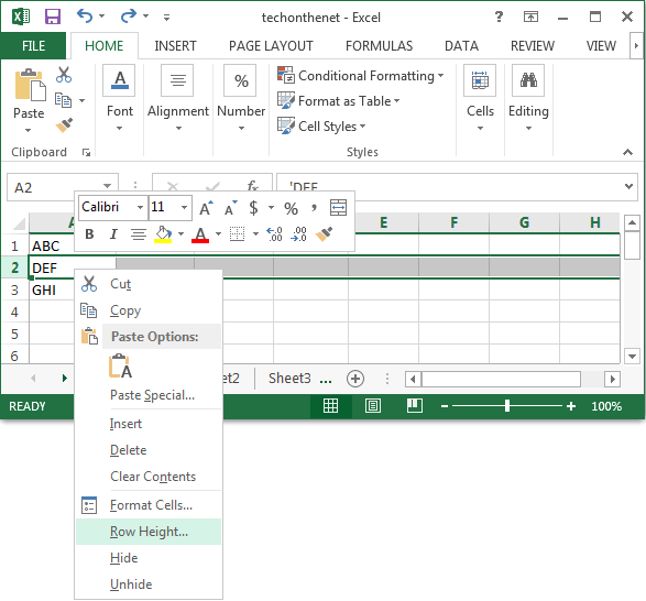 maximum rows in excel 2013