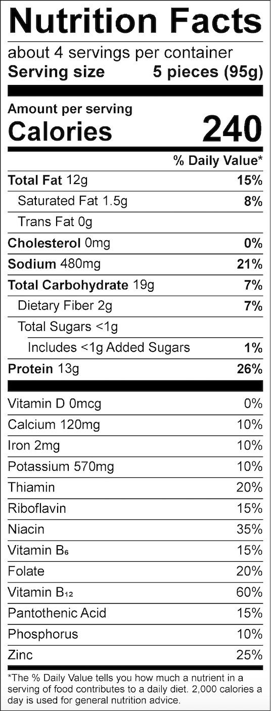 mcnuggets nutrition facts
