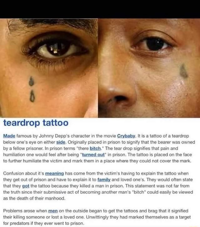 meaning of a teardrop tattoo