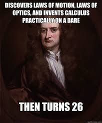 meme de isaac newton