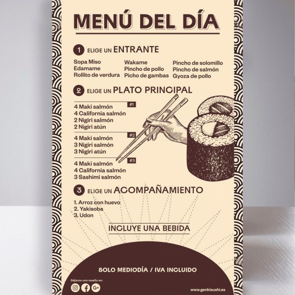 menú de niwaka