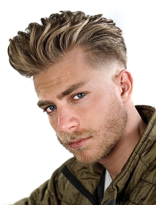 mens hairstyles short sides long top