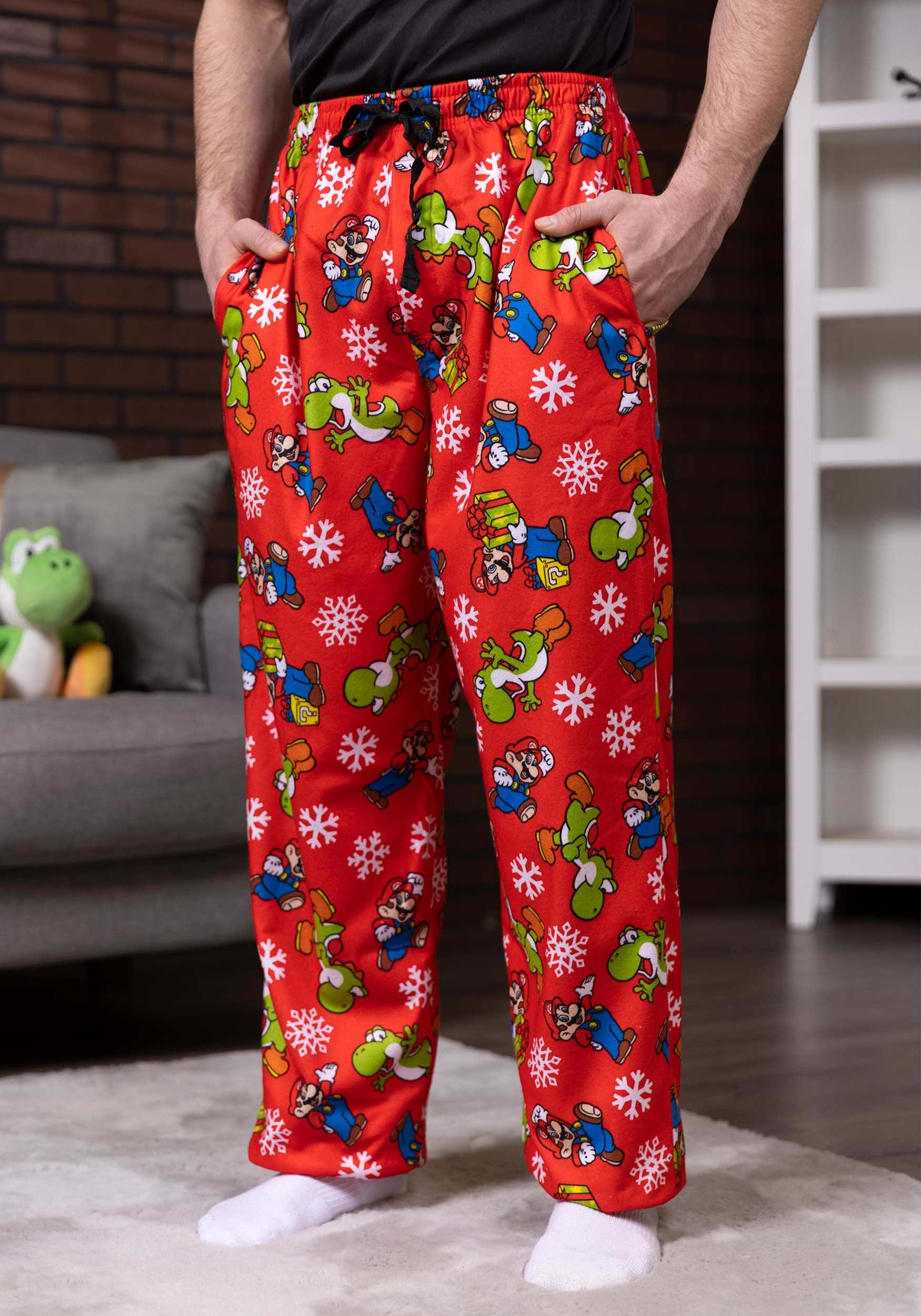 mens mario pajama pants