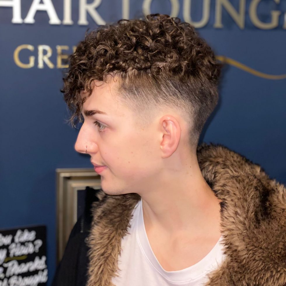 mens short hair perm