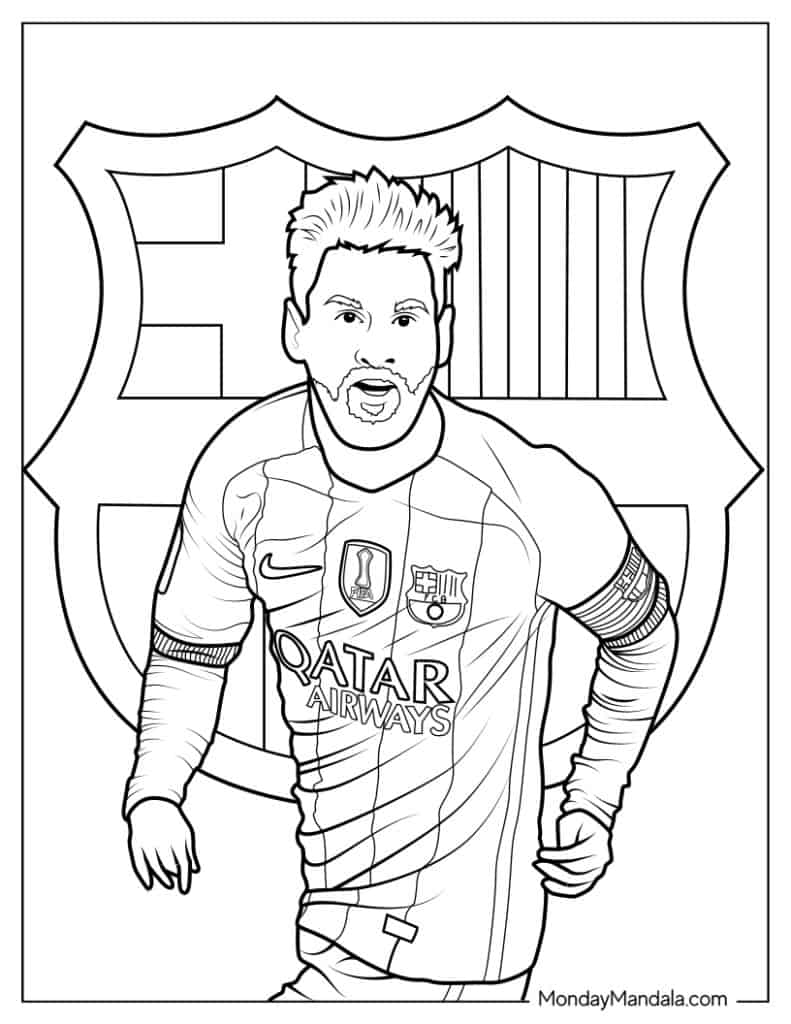 messi coloring page