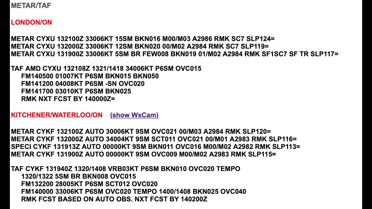 metar taf