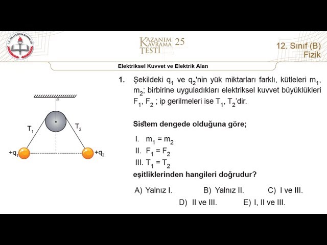 mezun fizik kazanım testleri