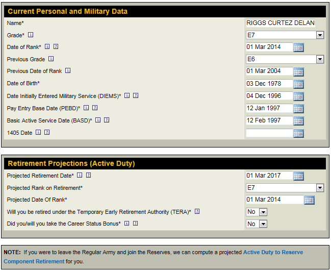 military reserve retirement pay calculator