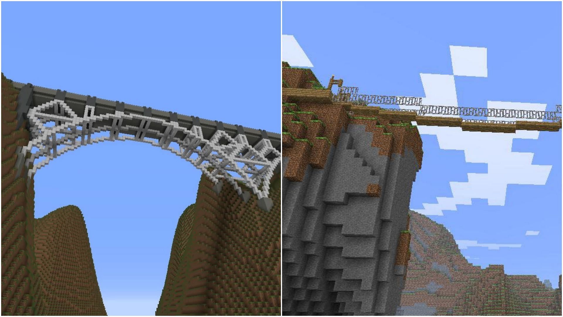 minecraft arched bridge