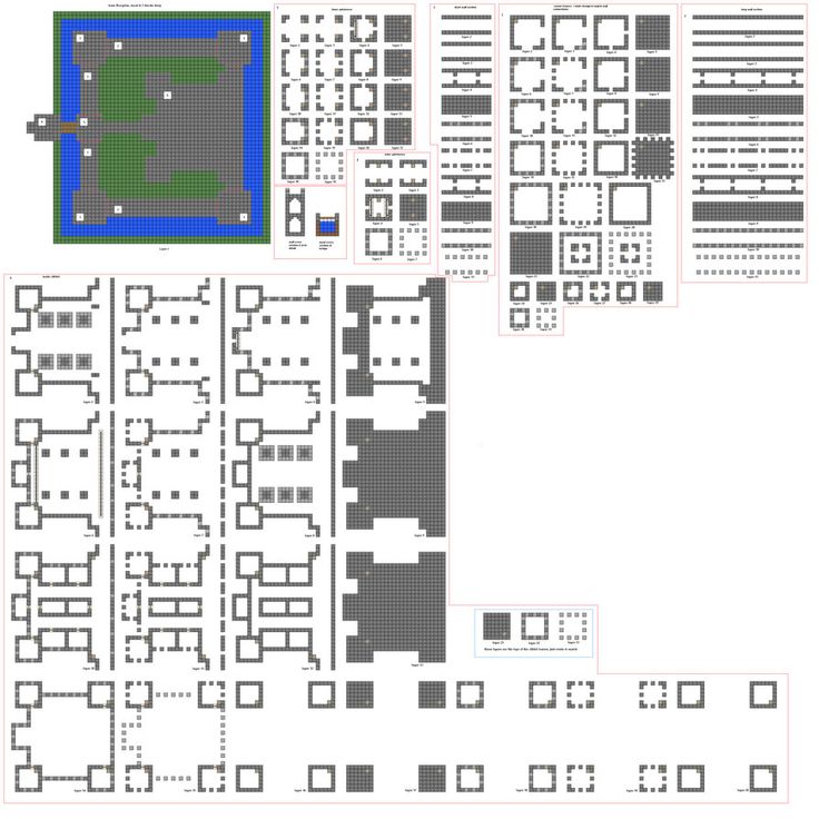 minecraft castle blueprints layer by layer