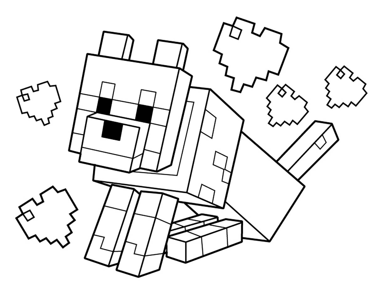 minecraft coloring sheets