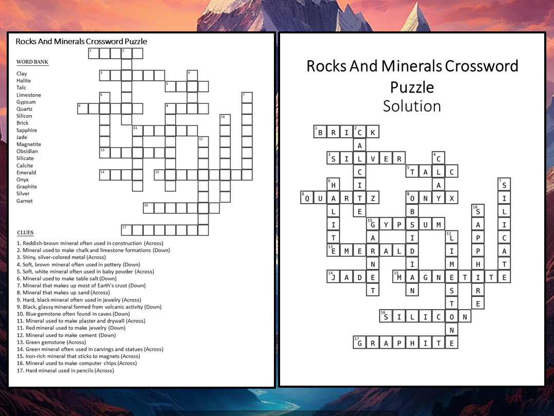 mineral collection site crossword