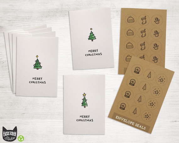 mini christmas cards with envelopes