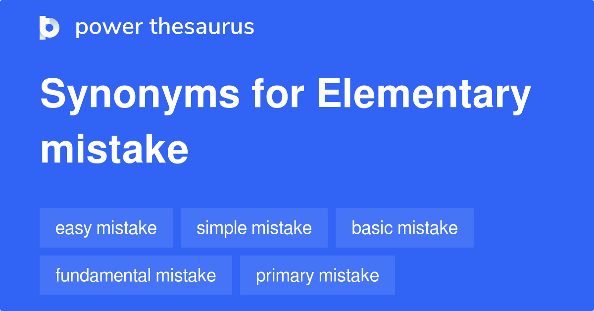 mistake thesaurus