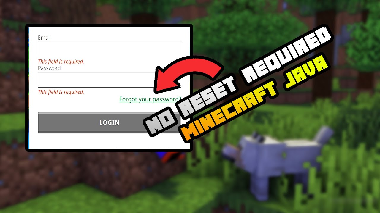 mojang username and password