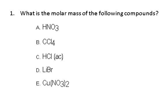 molar mass libr