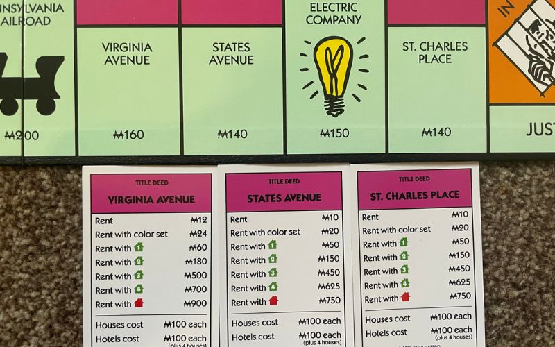 monopoly pink properties