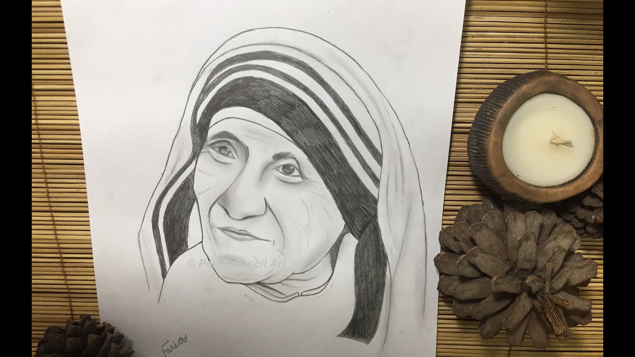 mother teresa picture drawing