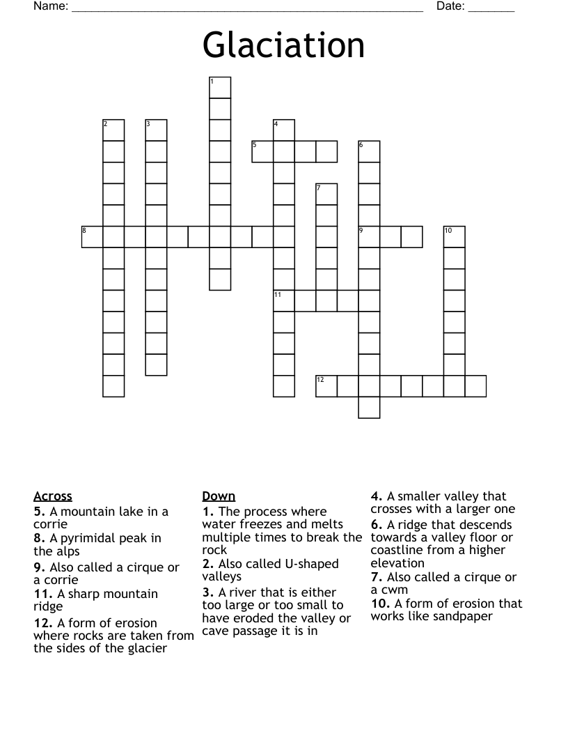 mountain lake crossword