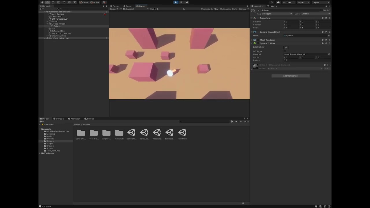 move camera with mouse unity
