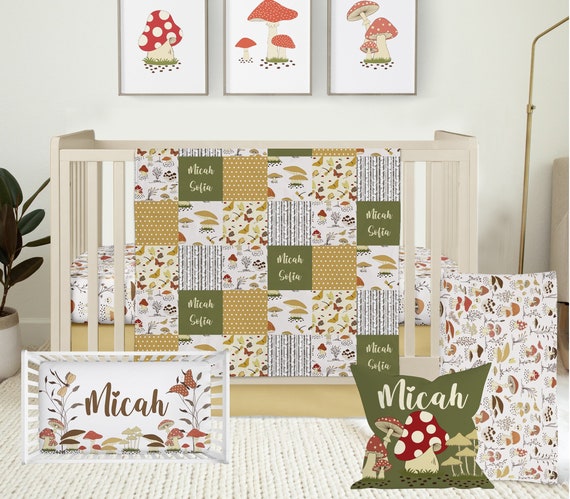 mushroom crib bedding