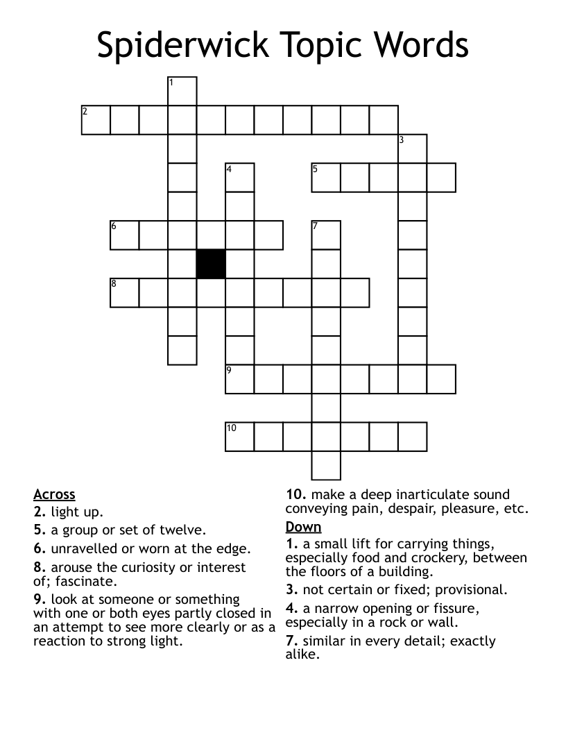 narrow opening crossword