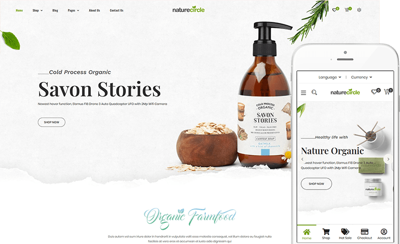 nature circle wordpress theme